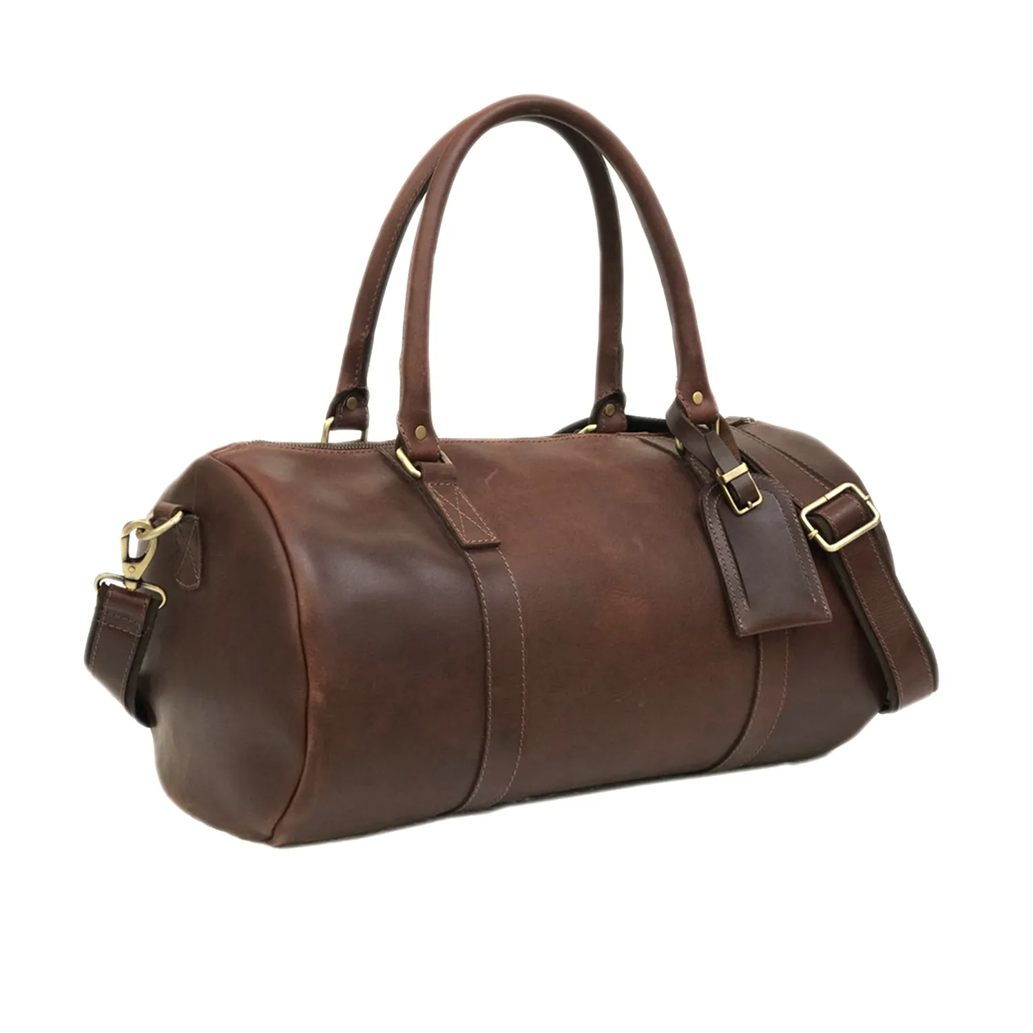 Full Grain Calf Leather Gym Bag